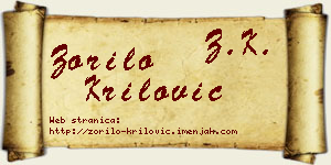 Zorilo Krilović vizit kartica